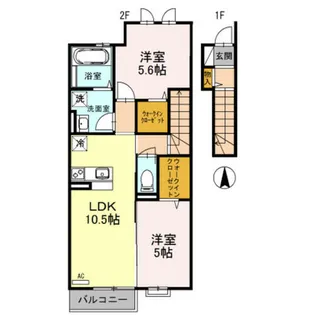 エスト ラフィーネ【2階】の間取り