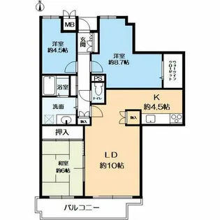 東町・江戸町ビル【17階】の間取り