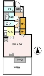 セジュール西土井【1階】の間取り