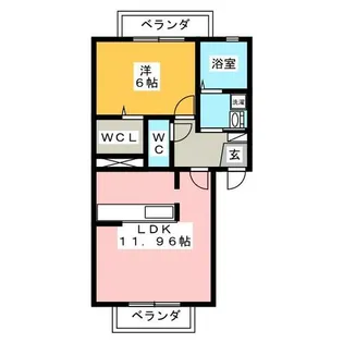 ベルカーサ【3階】の間取り
