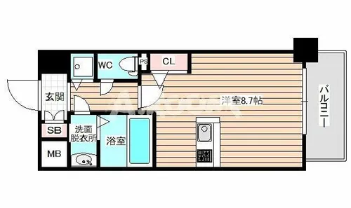 アドバンス西梅田2【3階】の間取り