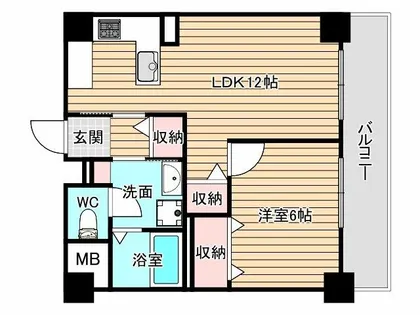ドミール堂島【10階】の間取り