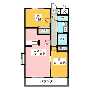 プリミエール清水【2階】の間取り