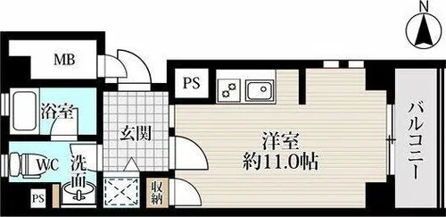 04 ENSHOW QUATTRO【5階】の間取り