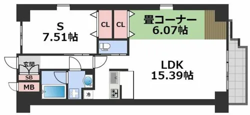 プレジオ本町【2階】の間取り