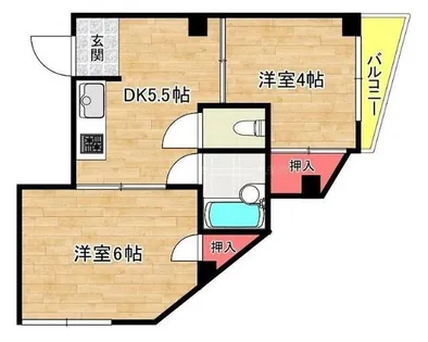 藤田ホワイトマンション【401号室】の間取り