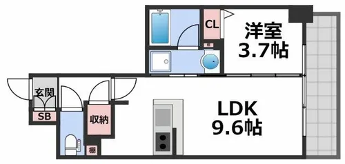 アーバネックス大阪城北【8階】の間取り