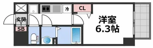 プレサンス堺筋本町ディスティニー【7階】の間取り