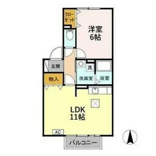 ルーチェヴォーン【1階】の間取り