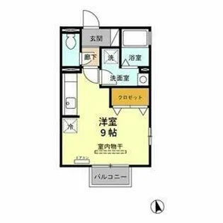 ディアコート砂田橋【2階】の間取り