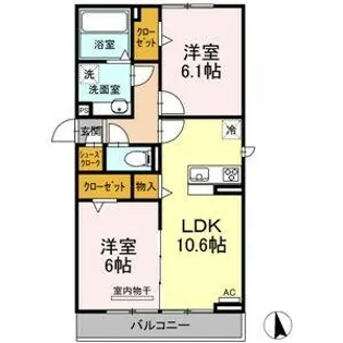 リマーニ池下【2階】の間取り
