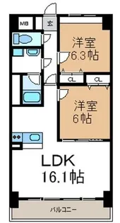 CASA GRIGIO(グリージョ)【3階】の間取り