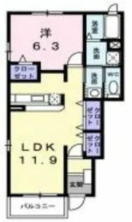 メゾン・ド・フルール 1【1階】の間取り