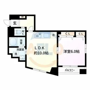 富士プラザ九条【2階】の間取り