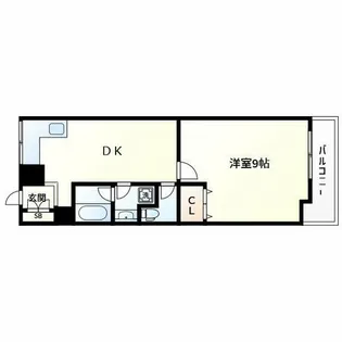 西長堀ガーデンハイツ【3階】の間取り