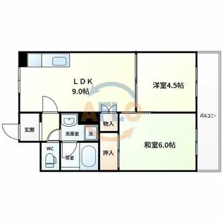 シャトーオキタ【3階】の間取り