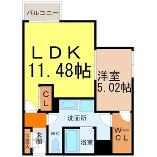 ミュプレ矢場町【13階】の間取り