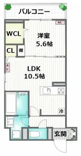 アザレア深江橋【201号室】の間取り