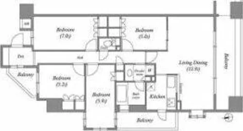 LaSante東白壁【4階】の間取り