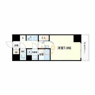 THE MUTUAL 江坂【9階】の間取り