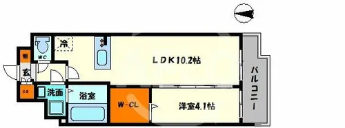 セレニテ堺筋本町プリエ【11階】の間取り