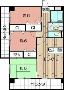 三島マンションI【5階】の間取り