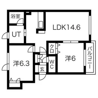 ウィスタリアⅡ【2階】の間取り