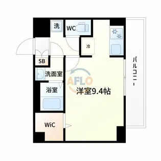 スペーシア江坂南金田【8階】の間取り