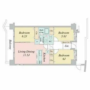 ISM東別院【10階】の間取り