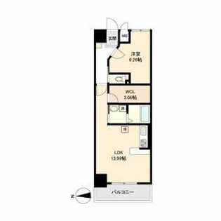 ファインブルーム新栄【6階】の間取り