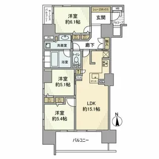 ローレルコート泉【12階】の間取り