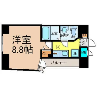 エステムプラザ名古屋栄プレミアム【14階】の間取り