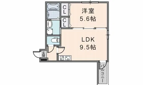 フジパレス瓜生堂Ⅱ番館【102号室】の間取り