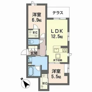 シャーメゾン ストーンフィールド【1階】の間取り