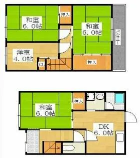 大阪府堺市美原区多治井【一戸建】の間取り
