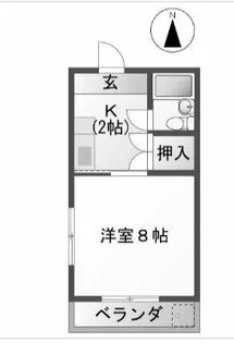 ニューサープラス和【2D号室】の間取り