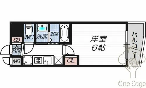 EC梅田・茶屋町Ⅲネクスタ【11階】の間取り