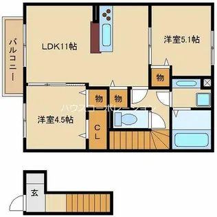 ラ・フォート【2階】の間取り