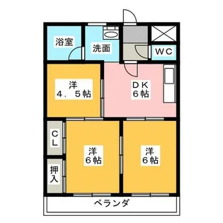 レジデンスさくら【2階】の間取り