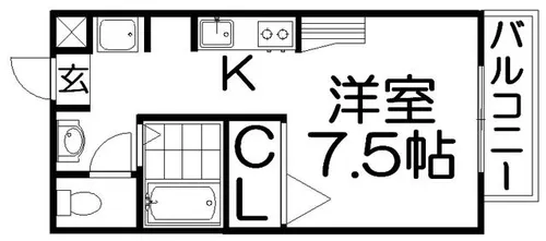 ラヴィスタ友呂岐【4階】の間取り