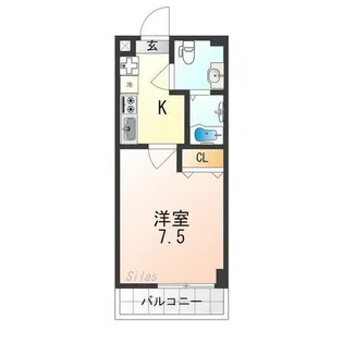 フラッティ円町北【6階】の間取り