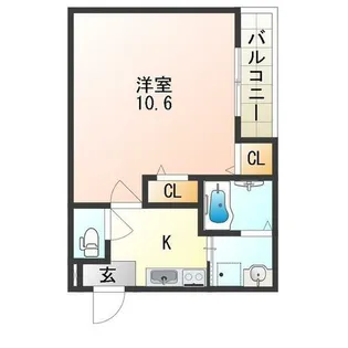フジパレス河内花園Ⅱ番館【1階】の間取り