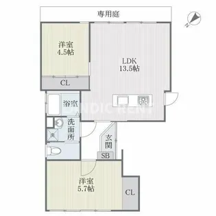 田中ビル【1階】の間取り