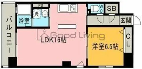 博多プレイス【8階】の間取り