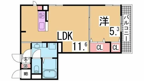 兵庫県神戸市兵庫区兵庫町2丁目【アパート】の間取り