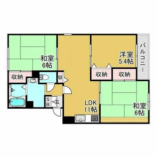 兵庫県神戸市兵庫区平野町字天王谷東服山【アパート】の間取り