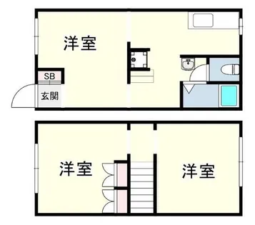 米田ハイツ【1階】の間取り