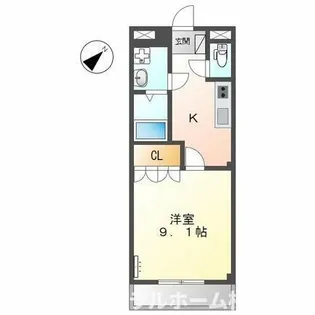イーストヒルズ田原【203号室】の間取り