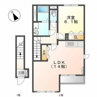 フォレスト・ヴィラ【202号室】の間取り