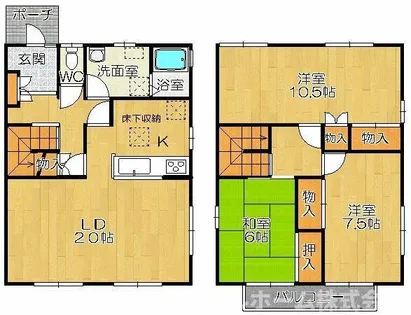 愛知県豊橋市つつじが丘3丁目【一戸建】の間取り